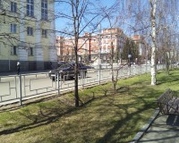 Барнаул, установка пешеходного ограждения