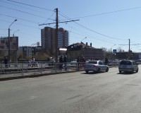 Барнаул, установка пешеходного ограждения